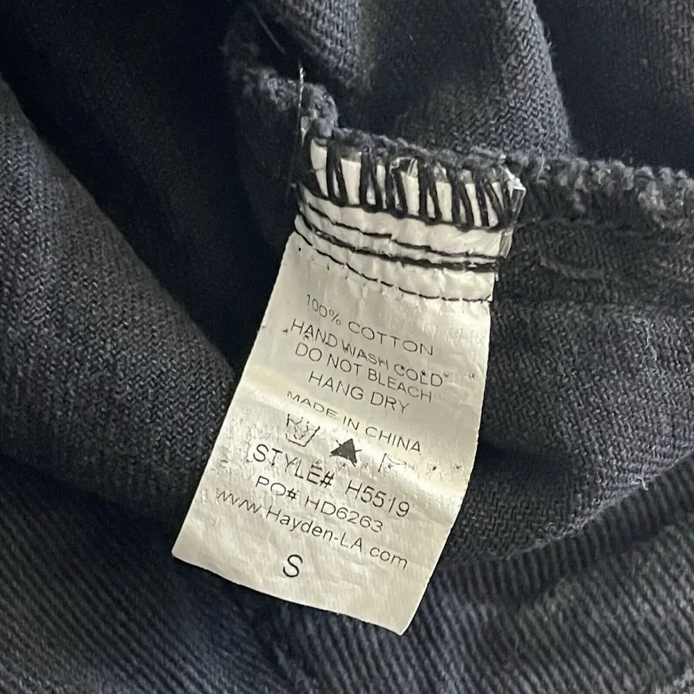 Hayden Los Angeles Jean Denim Skirt Size Small Women's Distress Black‎